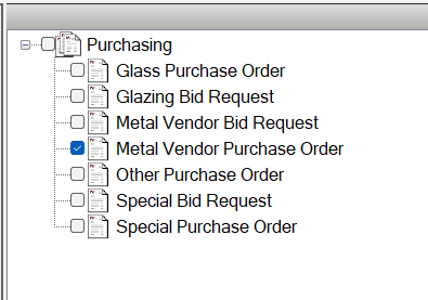 Glazier Studio: Metal Vendor Purchase Order checked
